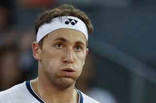 Casper Ruud s'est hissé en finale à Madrid KEYSTONE/EPA/Chema Moya